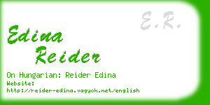 edina reider business card